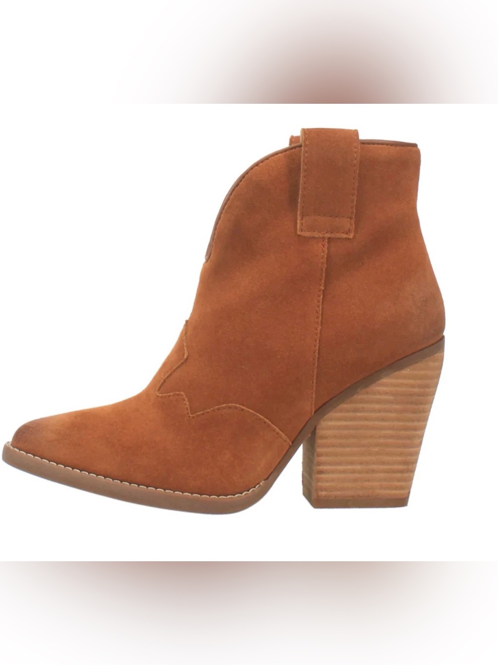 dingo Tan Suede Western Ankle Boots - Picture 10 of 16